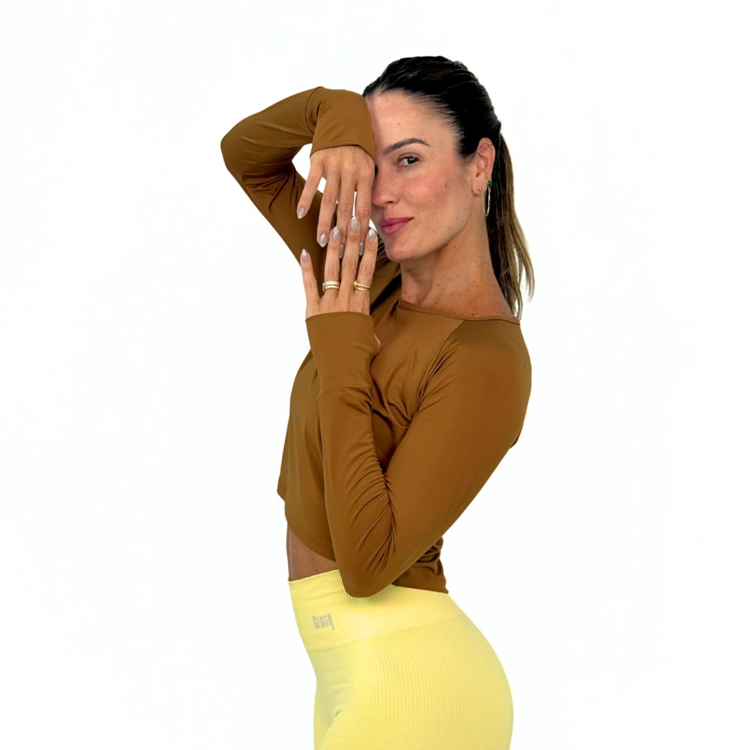 Cropped Wrap Top – Dual-Wear Design