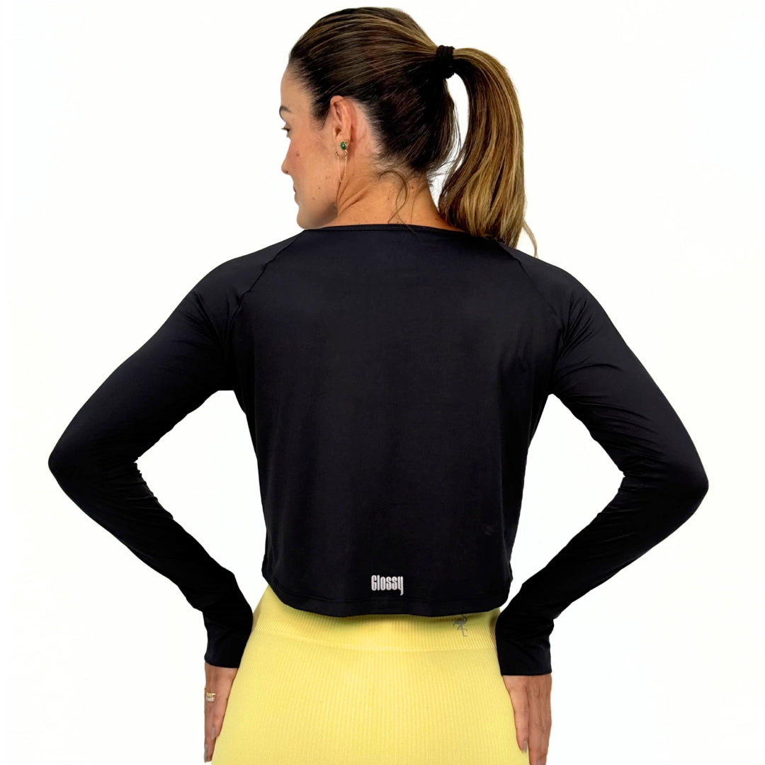 Cropped Wrap Top – Dual-Wear Design