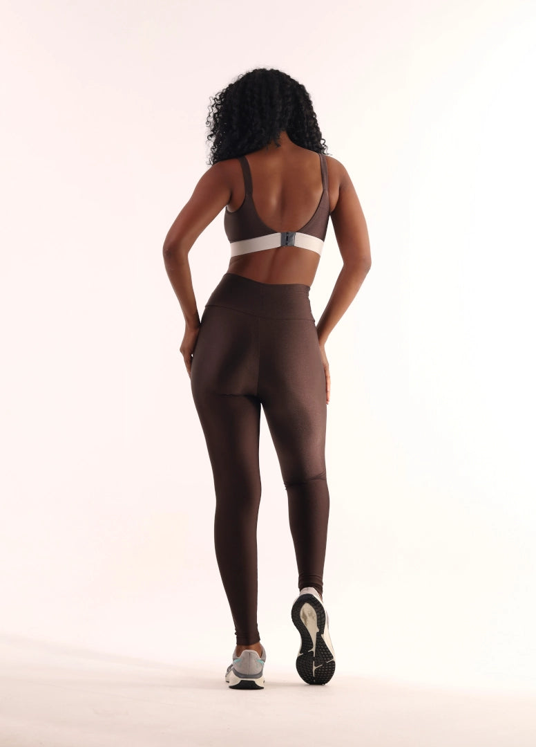 Satin Touch Sculpt Legging - Café