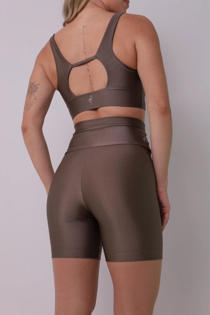 Satin Touch Sculpt Short - Castanho