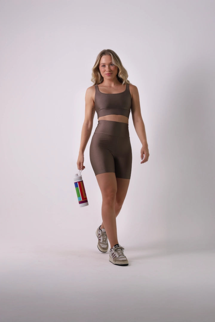 Satin Touch Sculpt Short - Castanho
