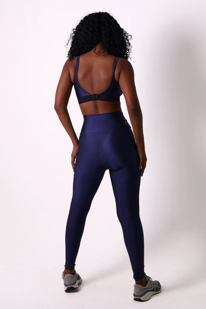 Satin Touch Sculpt Legging - Navy