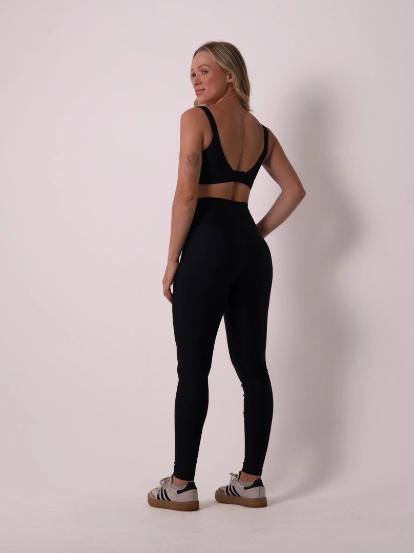 Satin Touch Sculpt Legging - Black