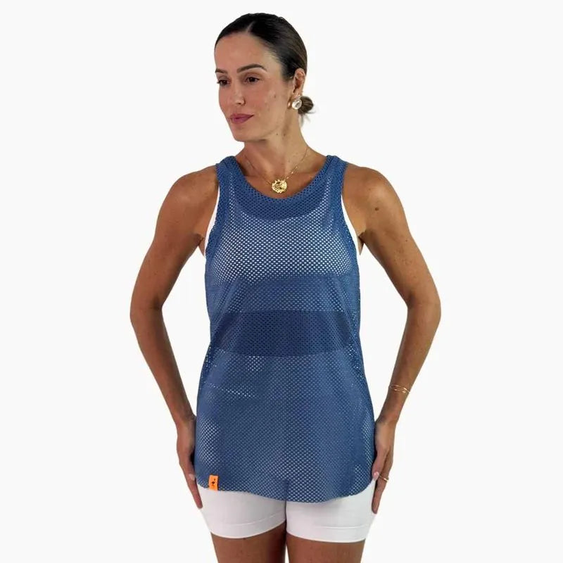 Mesh Tank Top - Blue Jeans