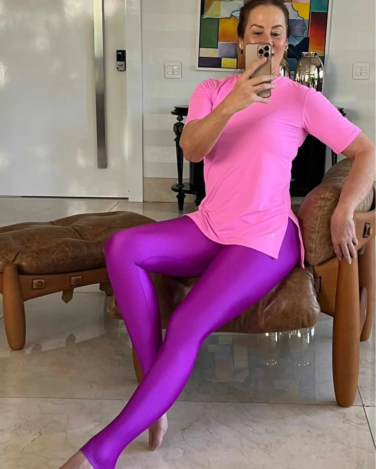 Satin High-Waist Sculpt - Fuchsia