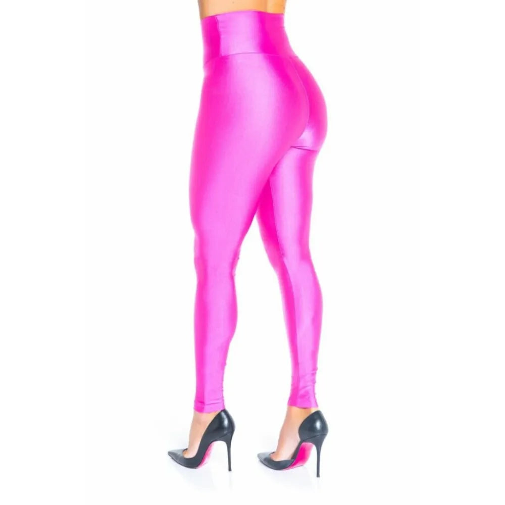 Satin High-Waist Sculpt - Pink Bikini
