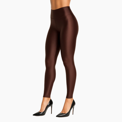 Satin Touch Sculpt Legging - Café