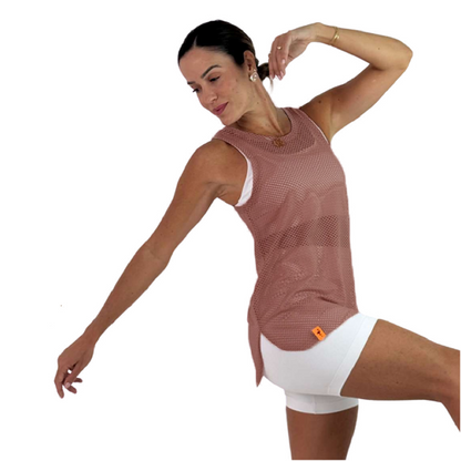 Mesh Tank Top - Rosa Seco