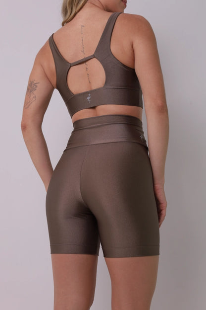 Satin Touch Sculpt Short - Castanho
