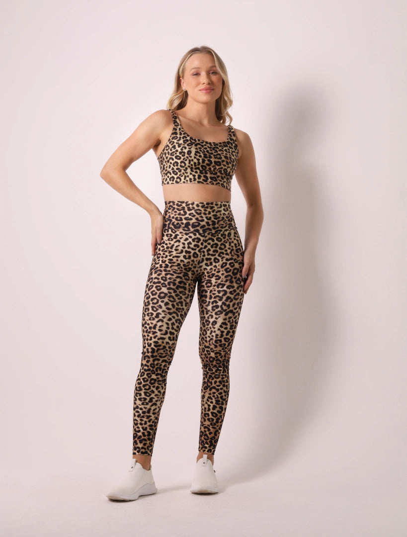 High-Waist Sculpt Legging -  Animal Print (Leopard Style)