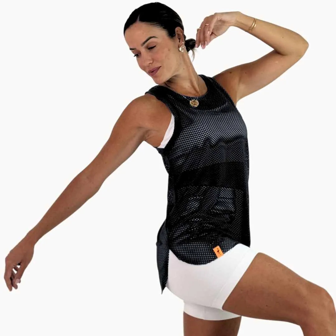 Mesh Tank Top - Black