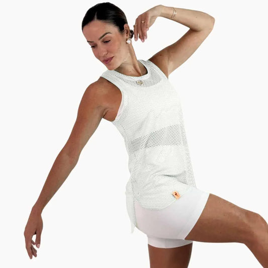 Mesh Tank Top - White